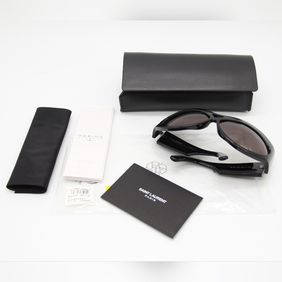 NEW SAINT LAURENT SL73 001 BLACK OVERSIZED UNISEX SL 73 001 SUNGLASSES - Picture 12 of 12